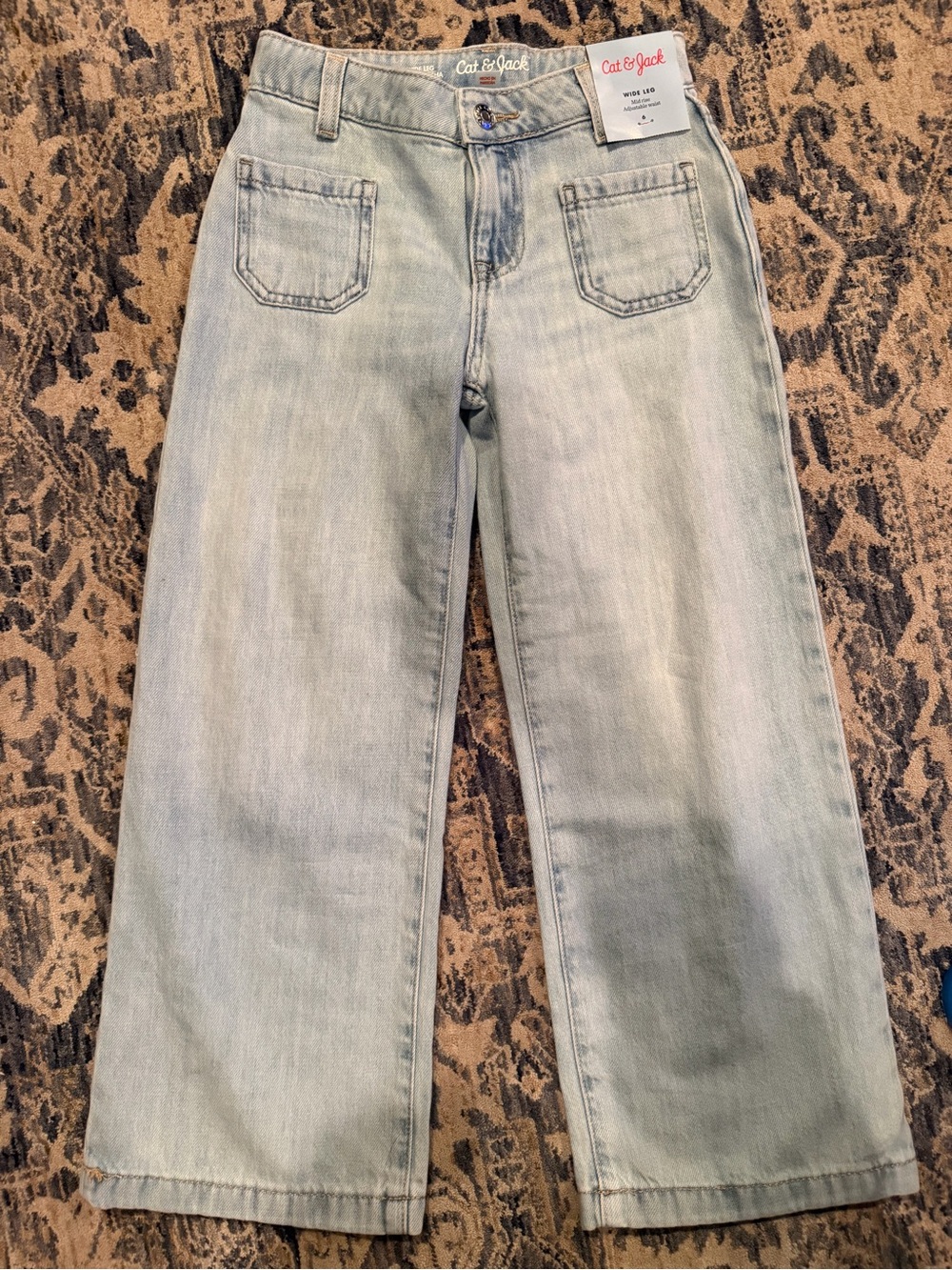 Cat & Jack Light Blue Wide Leg Jeans